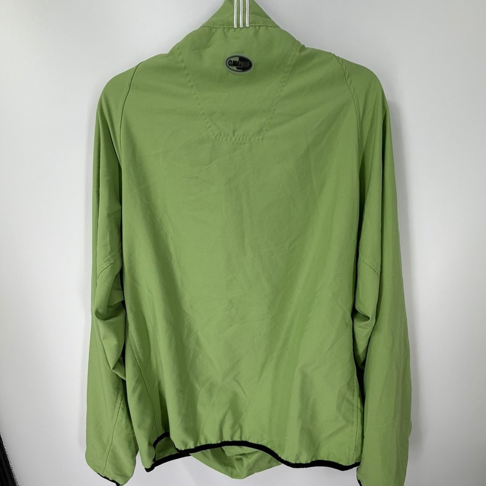 Adidas Mens ClimaProof Wind Quarter Zip Windbreaker Jacket Lime Green Large - Picture 4 of 11